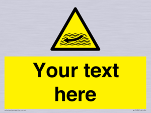 Custom Warning strong river flows